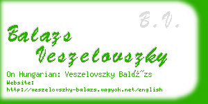 balazs veszelovszky business card